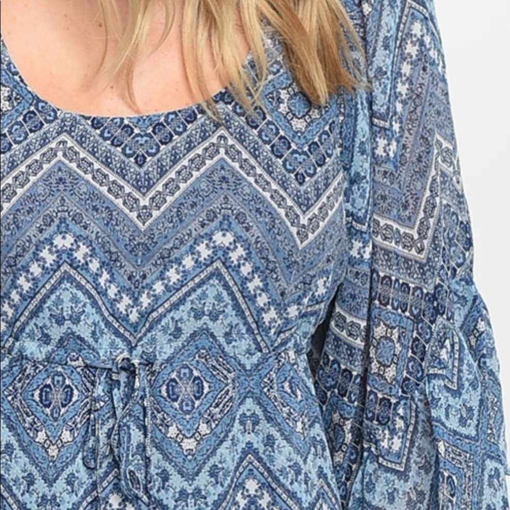 💕 Blue Gem Print Tunic Dress - Picture 4 of 6